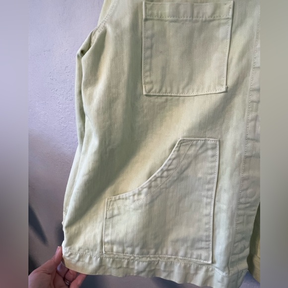 Women’s lime green, neon, jean jacket size extra large - Picture 6 of 12
